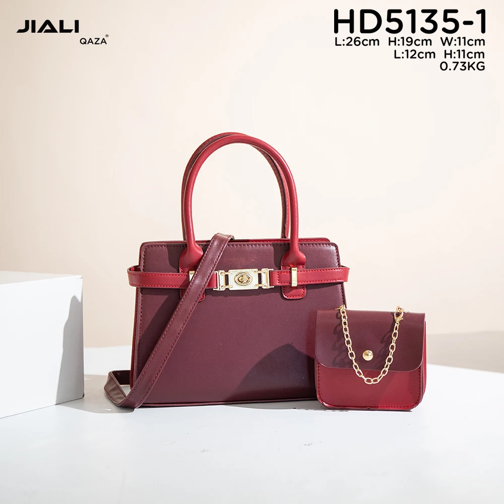 QAZA factory Wholesale high end elegant 2 in1 hand bags for women 2024 new fashion designer PU leather luxury handbags for women