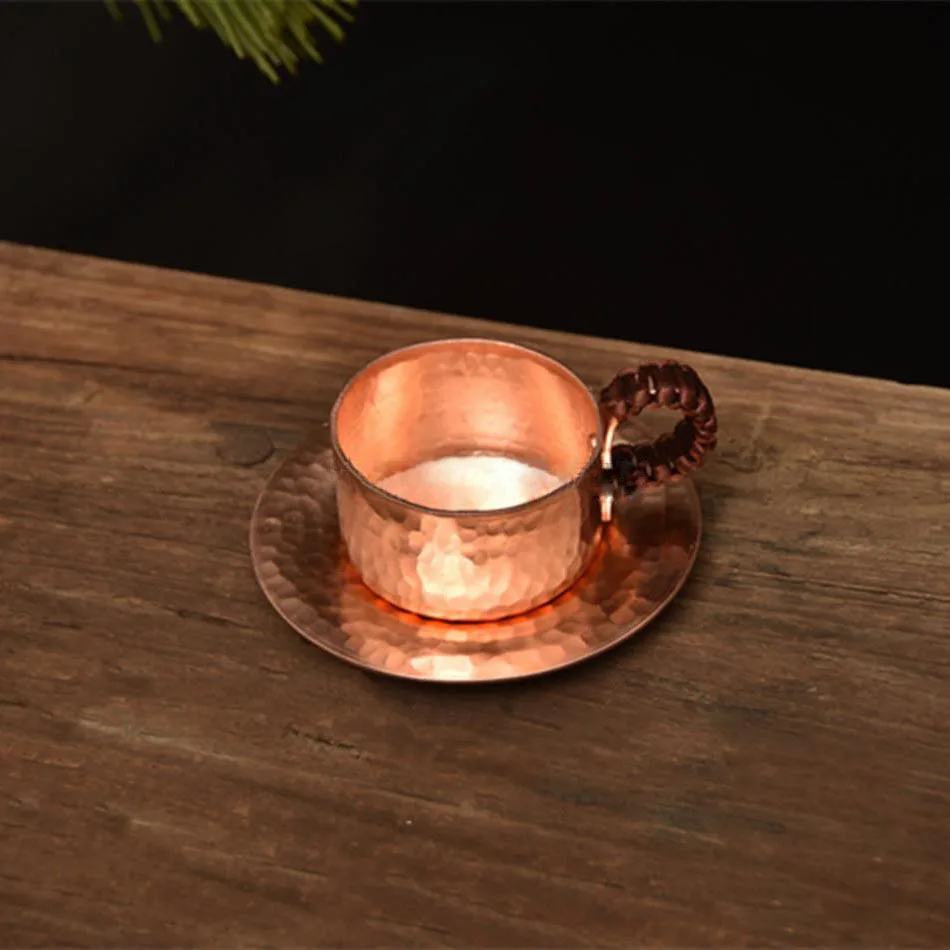 Energinox Wholesale  Copper Coffee Mug Double Wall Hammered Moscow Mule Copper Cup Sets
