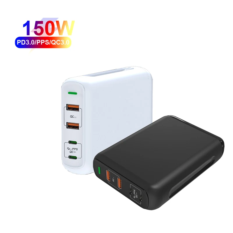 PD 150W Ган Быстрый адаптер 4,0 PD концентратор Dual Type C 100 Вт настольное зарядное устройство для быстрой зарядки с usb-портом для зарядки головка подходит для MacBook Pro/Air