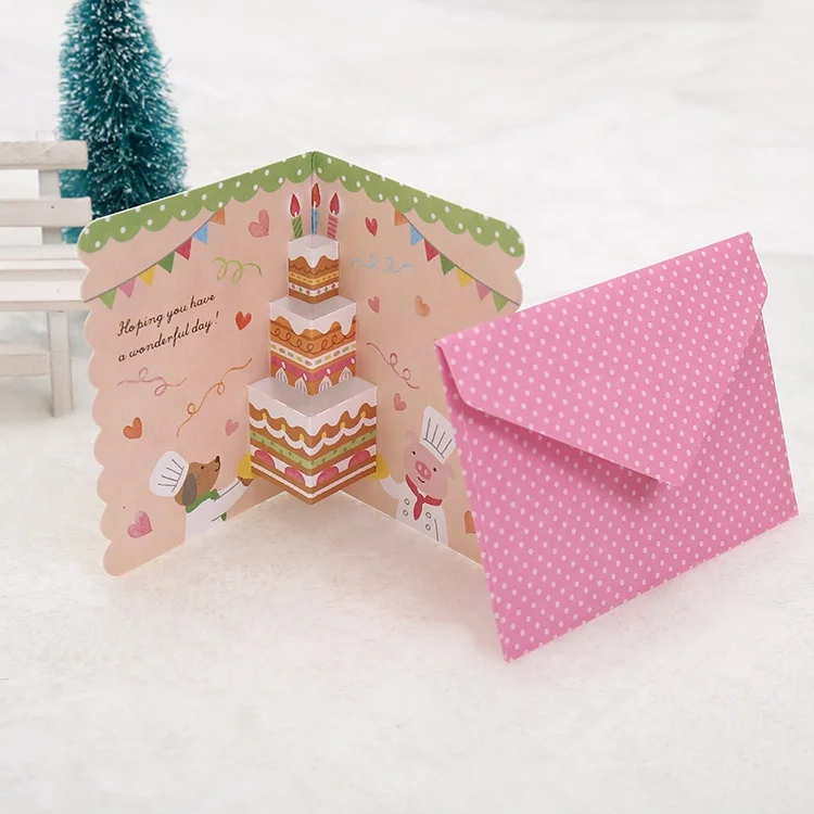 Customized Creative Cartoon Invitation Card Birthday, Birthday Greeting Card, baby greeting card