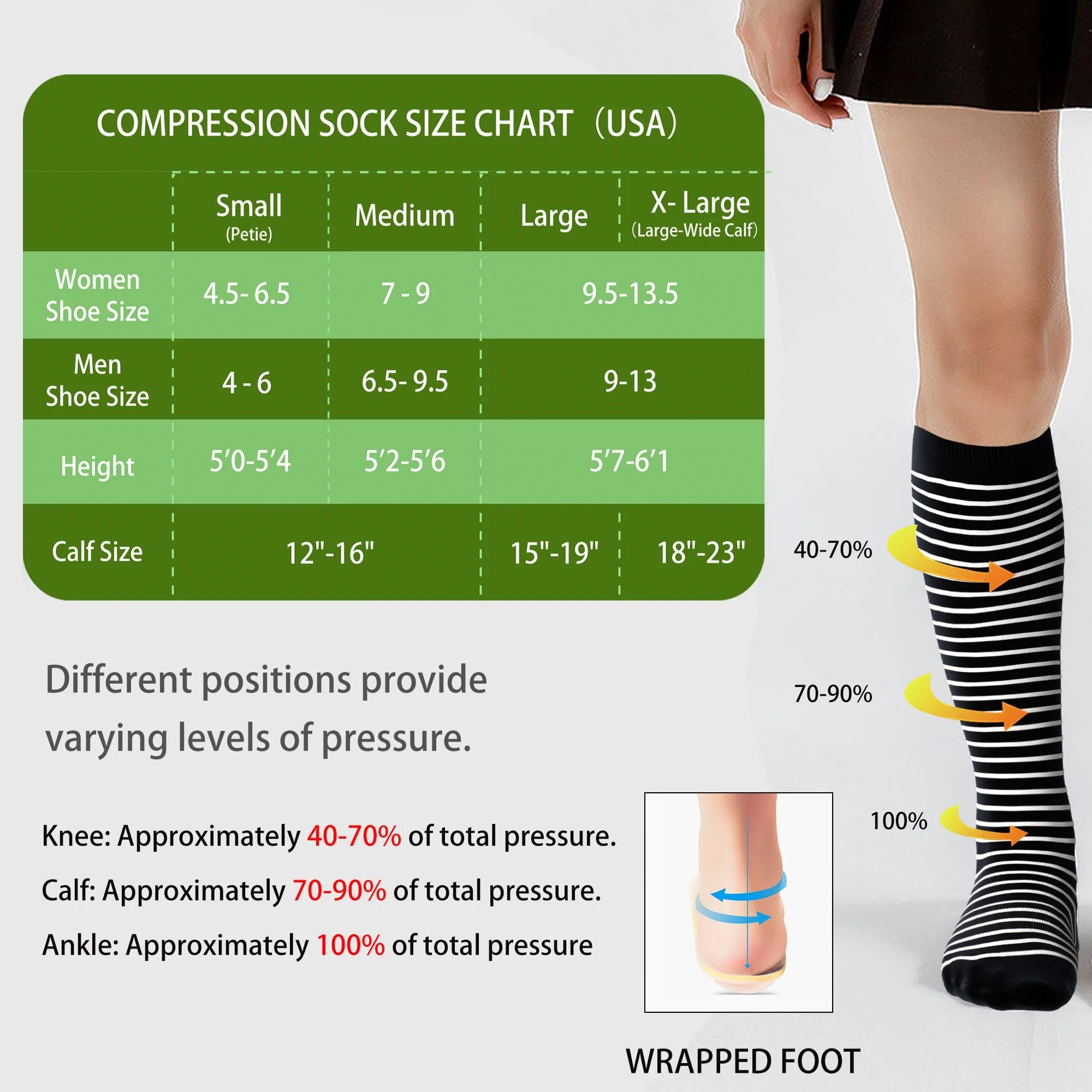 Bamboo Material Sustainable Custom Sock Sport Compress Compression Socks