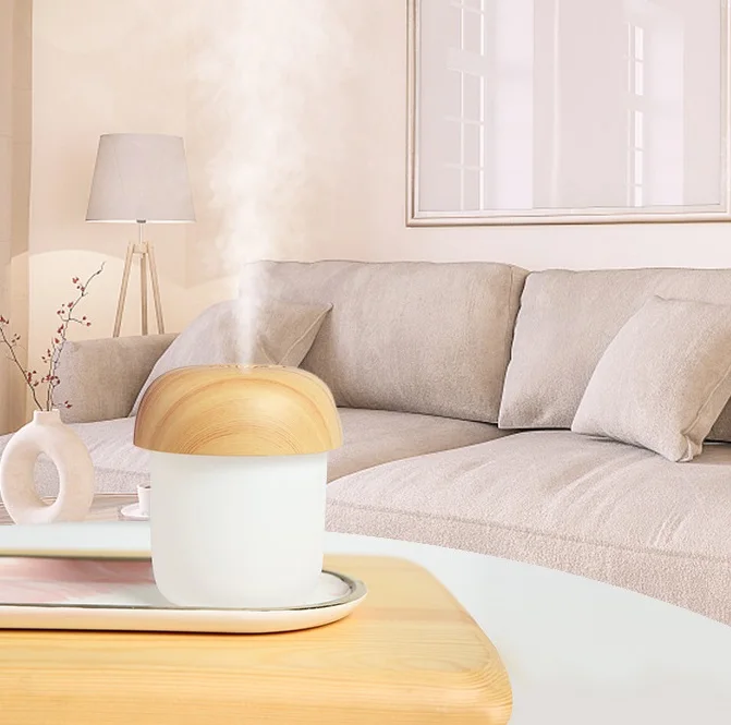 Mushroom Humidifier Small Portable Car Mounted Household Heavy Fog Mini Air Aromatherapy Humidifier
