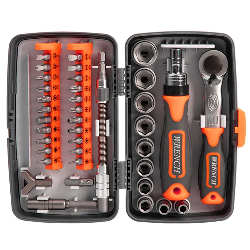 38PCS High hardness Multifunction screwdriver set wrench set tools  ratchet wrench set