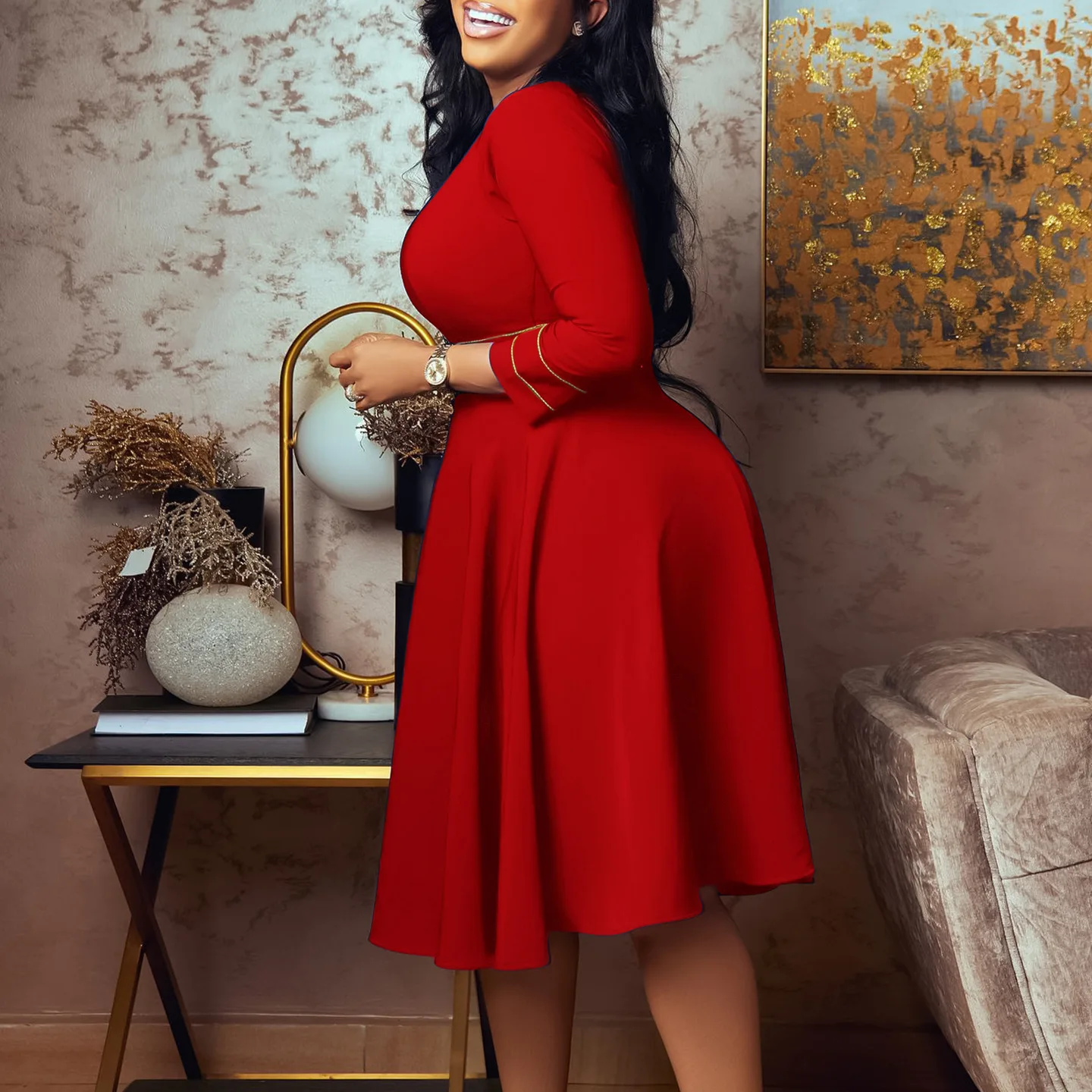 Lady Office Dress Elegant Official Work Female Fashion Formal Ladies Office Wears Summer Career Women Dresses