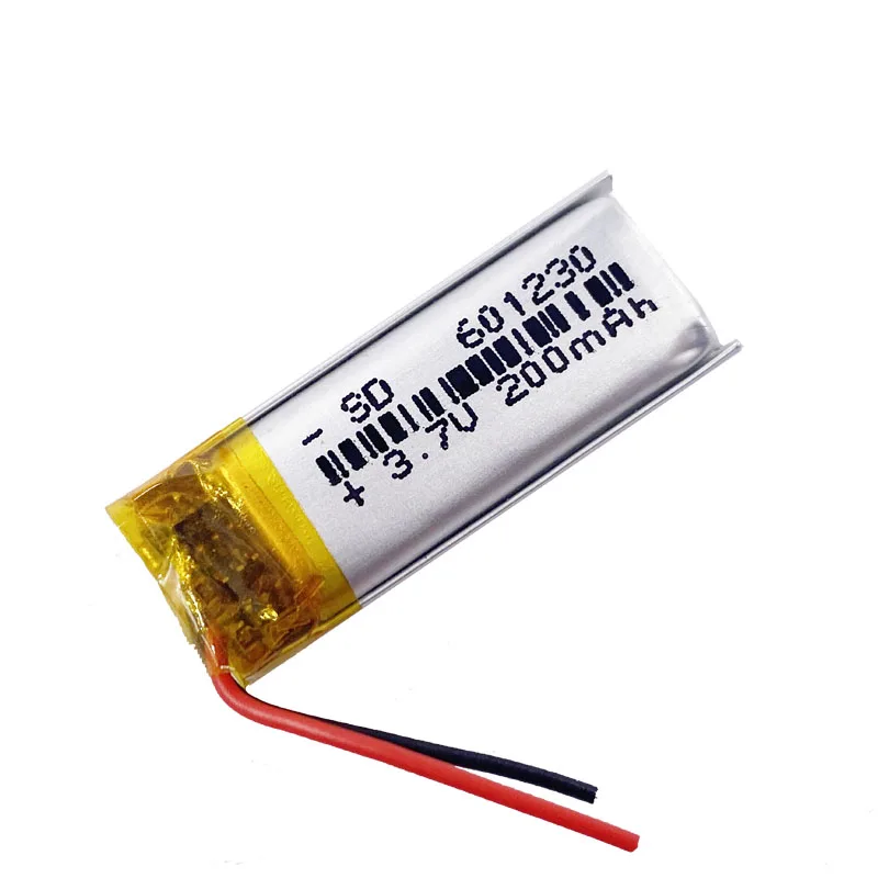 Polymer Lithium-ion Battery 3.7V 601230 200mah Rechargeable Battery for Metal Detector Medical Equipment Eletronic Device
