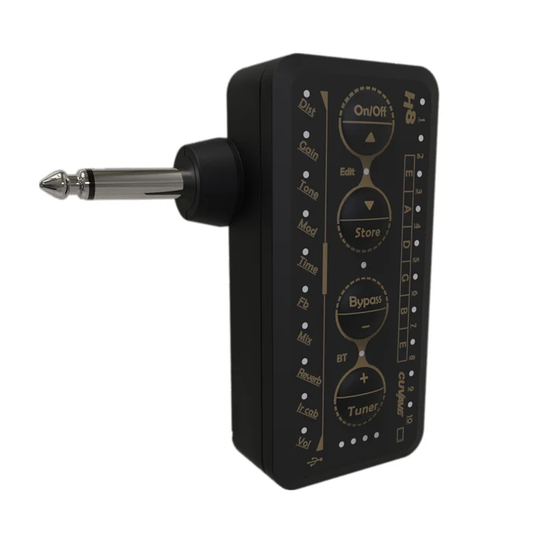 Rechargeable Guitar Effect Pedal Plug Headphone Amplifier Set Guitar Amplifier multi-effects Guitar Pedal Plug Headphone AMP