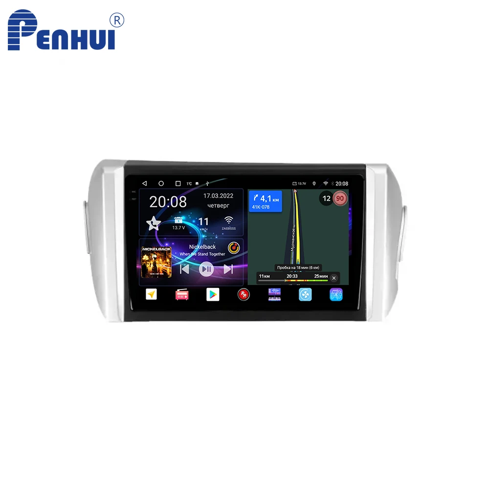 Penhui Android Car DVD  Player for Toyota Innova 2 2015 - 2022 Radio GPS Navigation Audio Video CarPlay DSP  Multimedia 2 din