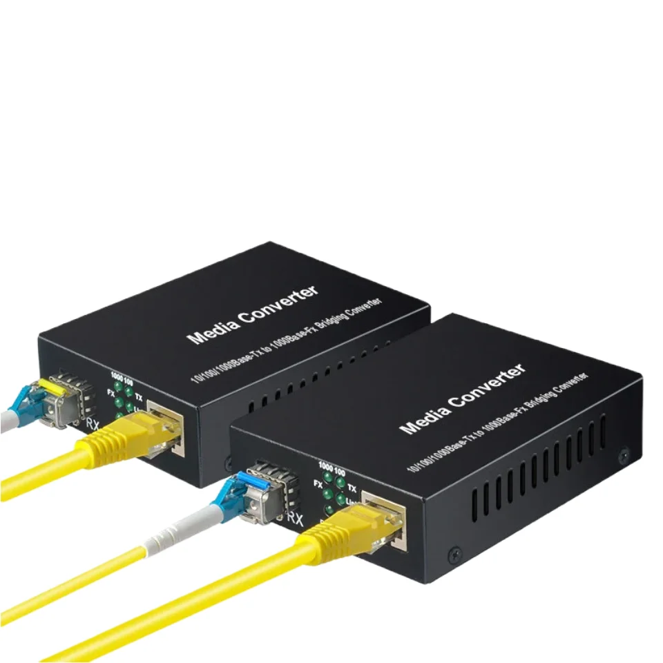 1 Sfp Port 1 Rj45 Ethernet 10/100/1000m Gigabit Fiber Rj45 Converter Sfp Media Converter