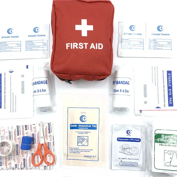 Emergency Kit Red First Aid Kit Mini Portable First Aid Bag