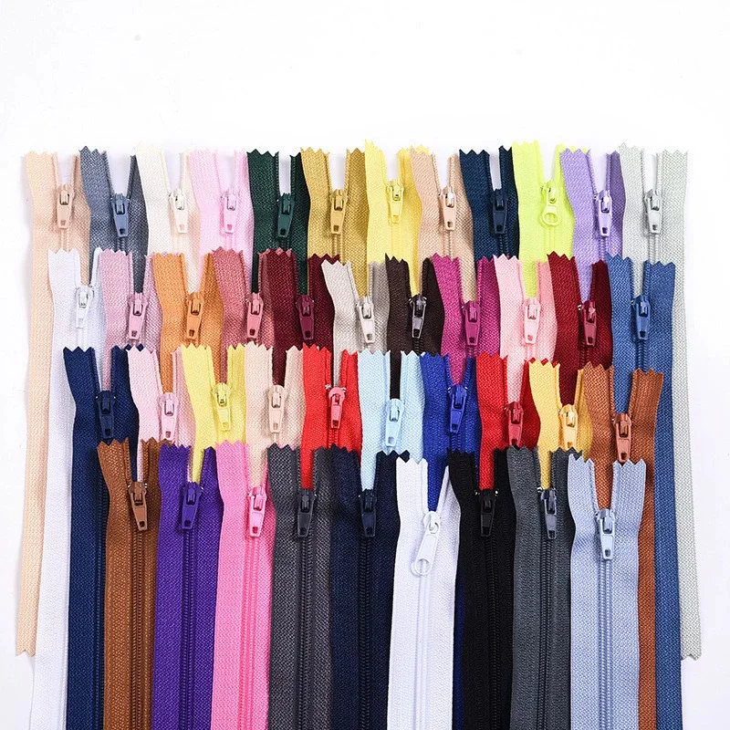 No. 3 Open Closed Nylon Zipper Box Factory Wholesale Plastic Self-Locking Zipper Cover for Clothing Pants Quilts Made Metal