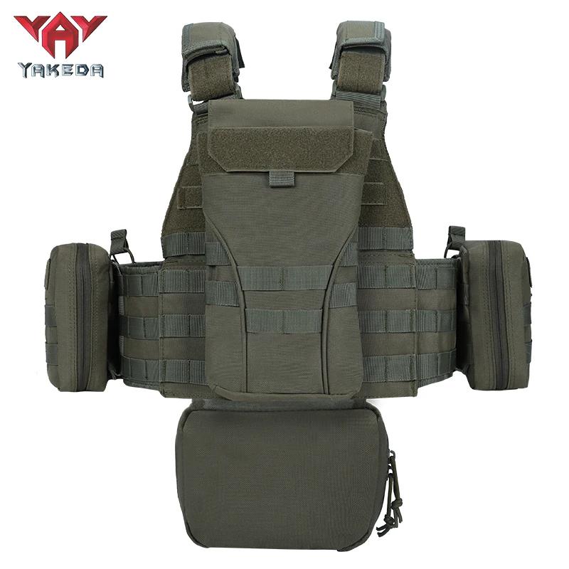 Yakeda 1000D Polyester Black Tactical Equipment Chaleco Tactico Training Vest Plate Carrier Molle Tactical Vests Colete Tatico