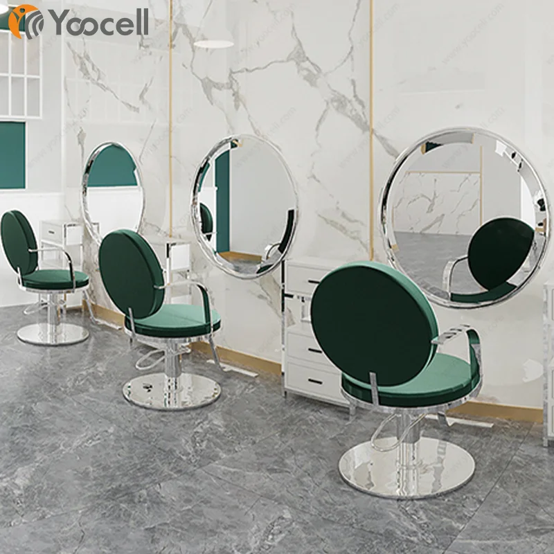 Yoocell Регулируемый Золотая основа темно-зеленый салонов красоты мебель для салона салон Электрический массажный стол для волос парикмахерской