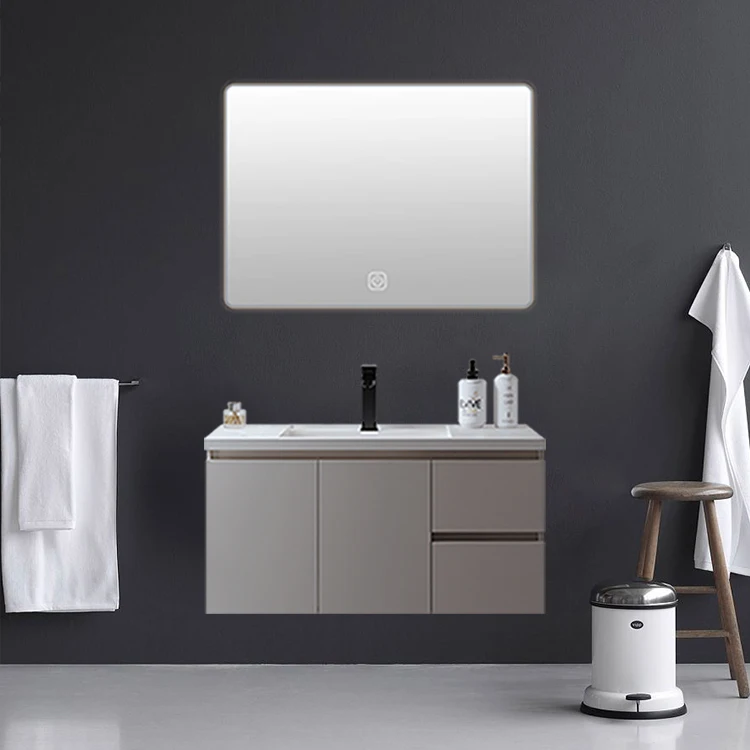 SONSILL luxury Modern 80cm SS Medicine Cabinet Led Light Bathroom smart mirror cabinet with sink