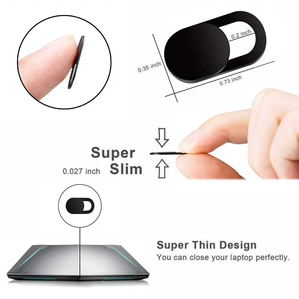 WebCam Cover Laptop Shutter Plastic Universal Camera Cover Web Cam Privacy Cover Slider Sticker for Smartphone Tablet PC Laptop