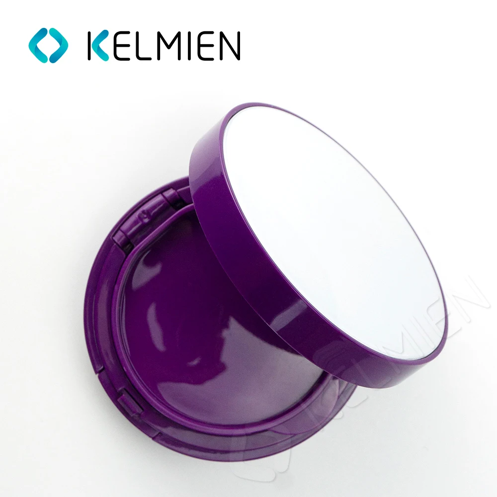 empty round BB air cushion press powder case  with mirror plastic custom decoration foundation compact case powder container