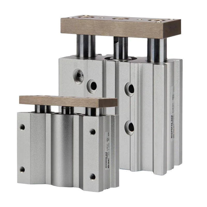 SMC Type Guide Cylinder MGPM Series Slide Bearing Three Shaft 3 Position Compact Pneumatic Cylinder