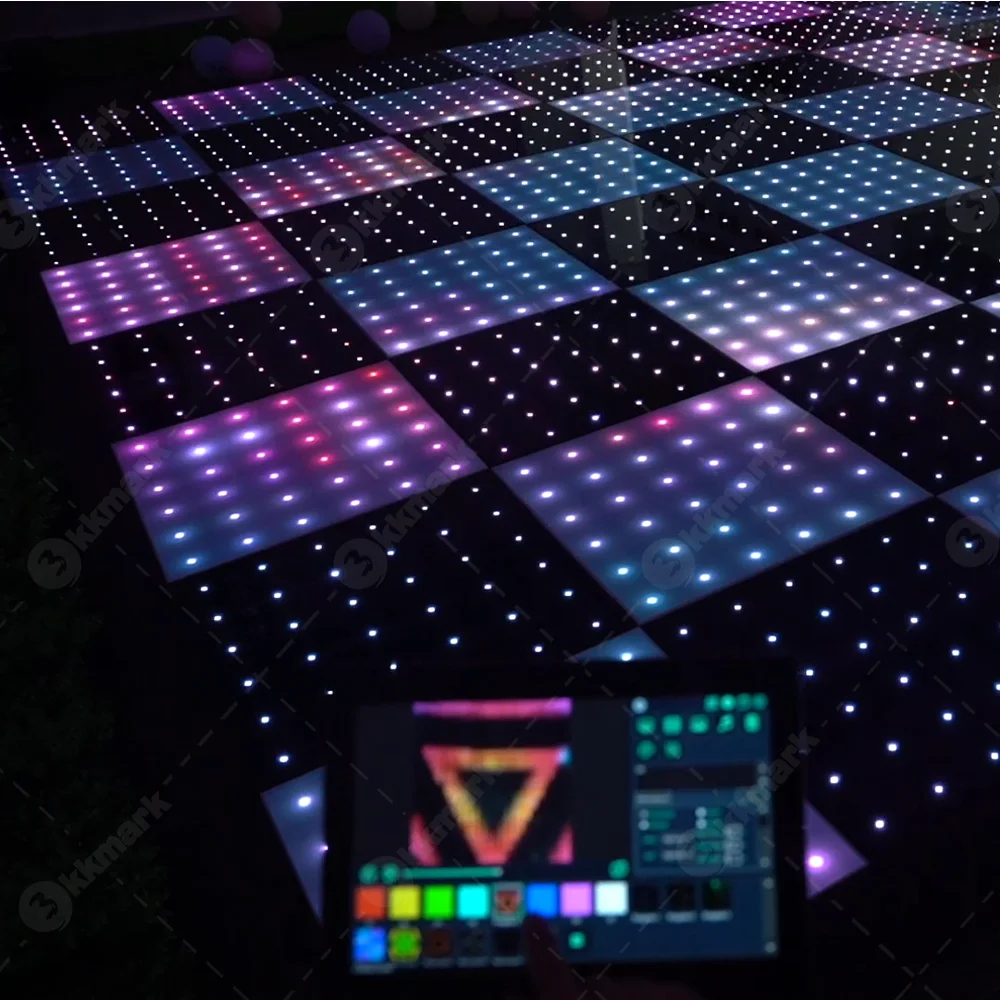 KKMARK-LD60X60-36S 60*60cm move show portable Stage Party Disco Twinkling Effect Starlit Dance Floor whit 36 lamp beads
