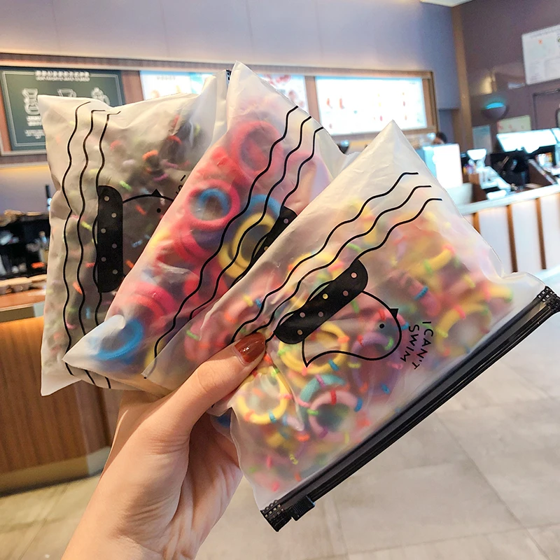 Hot sale 100PCS Baby Hair Ties Cotton Toddler Hair Ties for Girls and Kids Seamless Hair Bands Elastic Ponytail Holders Diameter