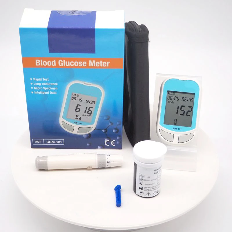 Home Care Safety CE Blood Glucose Meter With Test Strips Auto Code Mini Digital Accu Blood Chek Glucose Testing Meter Monitor