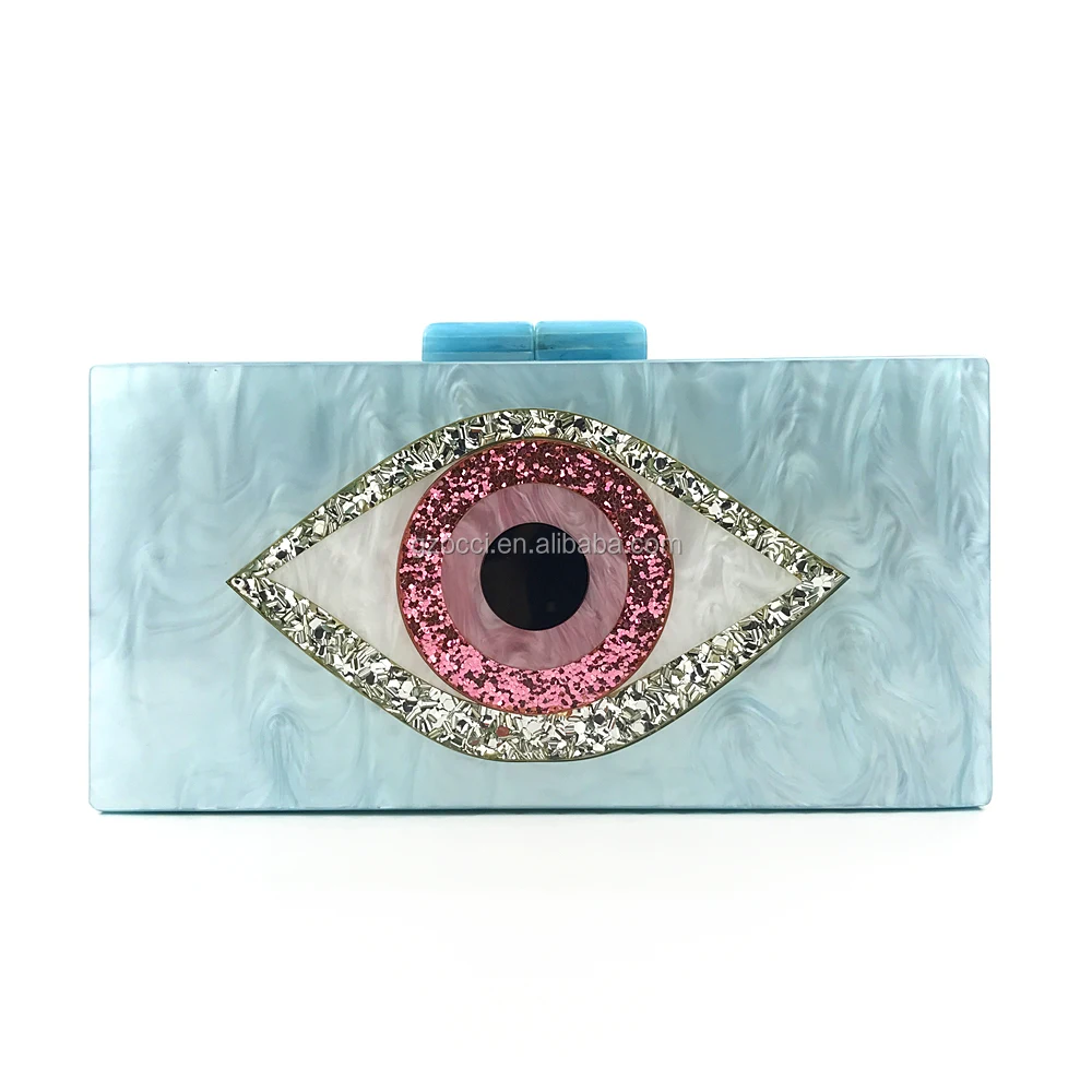 
OC4148-1Wholesale factory evening evil eye custom acrylic clutch 