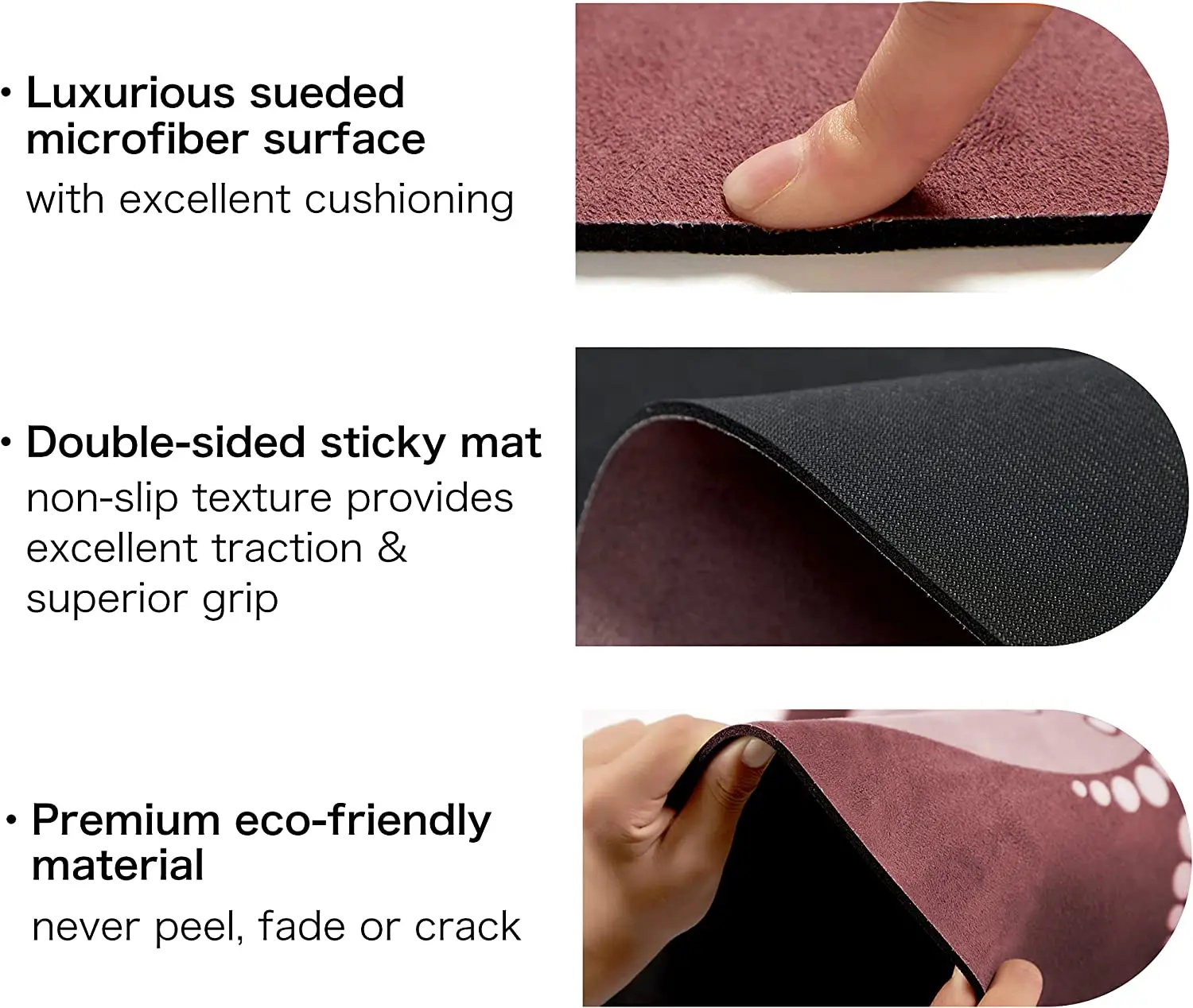 Manufacturer customized circle Printed suede Natural Rubber Eco Friendly Round Yoga Mat Routine Exercise Meditation