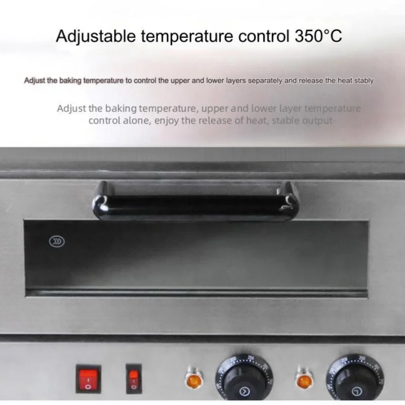 Large capacity Smokeless Toaster Pizza Oven Fast heating Double Layer Commercial Brick Gas Pizza Ovens