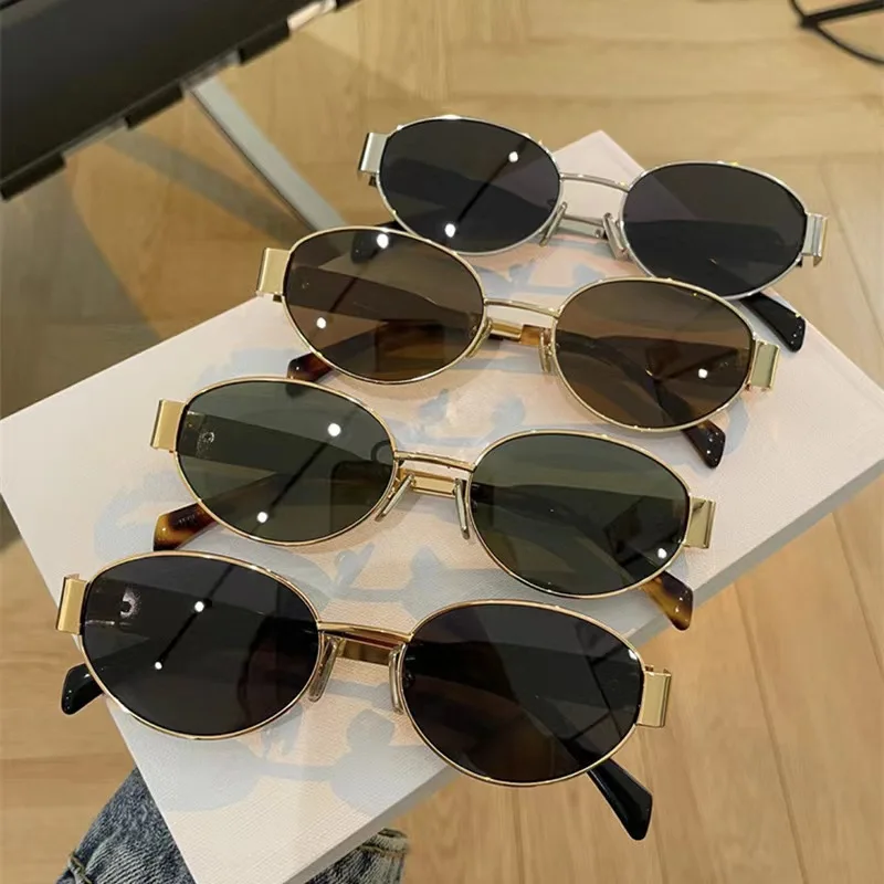 Fashion Retro Metal Frame PC Lens Round Sun shades Ladies Luxury Classic Sun Glasses Sunglasses For Women