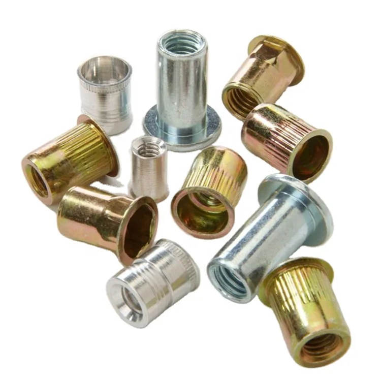 OEM Color Zinc Plated Round Head M3 M4 M5 M6 M8 M10 M12 Threaded Rivet Nut