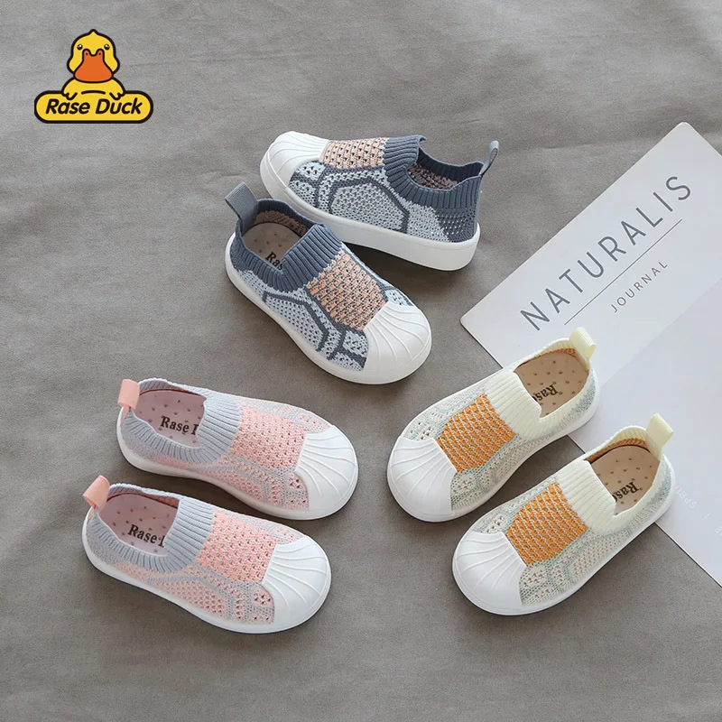 Детская обувь Les little yellow duck, 2021, летающая сетчатая обувь hell head, мягкая подошва, детская обувь