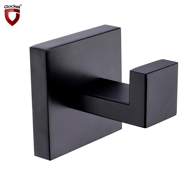  Wholesale Bathroom Accessories Stainless Steel Matte Black Wall Mount Robe