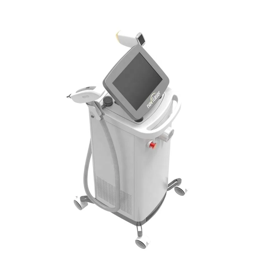 Newest Triple Wavelength 808nm&755nm&1064nm Stationary Diode Nd YAG Laser 2 in 1 Super Hair Removal Machine Factory Price
