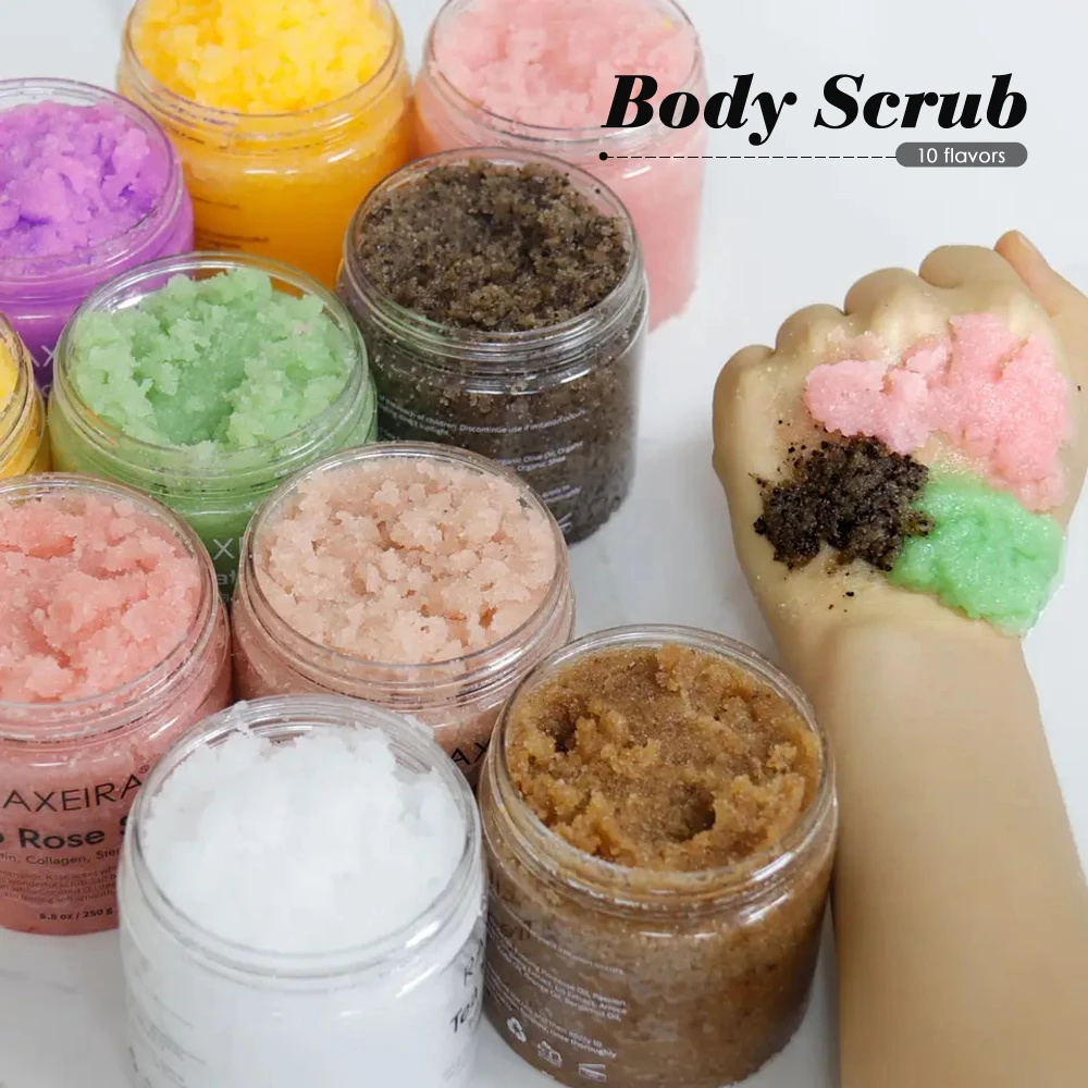 Wholesale Vegan Natural Exfoliating Body Scrub Skin Care Organic Fruit Salt Sugar Hot Sell Face And Body Scrub