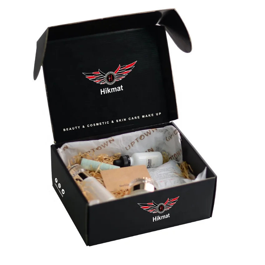 Парики с логотипом на заказ, косметика для ухода за кожей, коробка из гофрированной бумаги