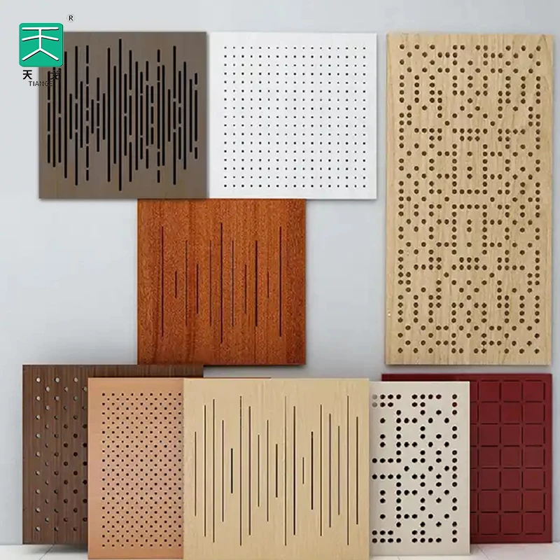 Building Project/TianGe 3M Solied Wood Decor Mdf Perforated Board 3D Model Design Wooden Acoustic Panels