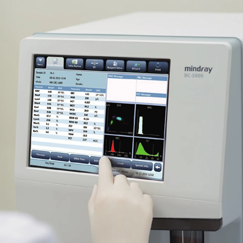 
Mindray BC-5000 with software no calibration quality control solution Five categories automatic blood cell analyzer 