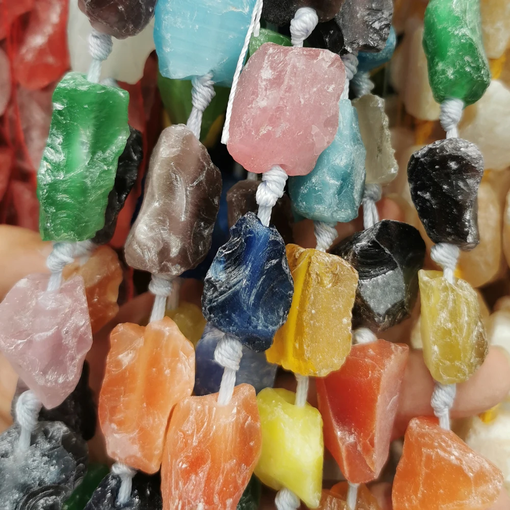 Natural Raw Bulk Mix Fluorite Crystal Nugget Rough Gems Stone Chakras Healing Gemstone Loose Beads for Jewelry Making