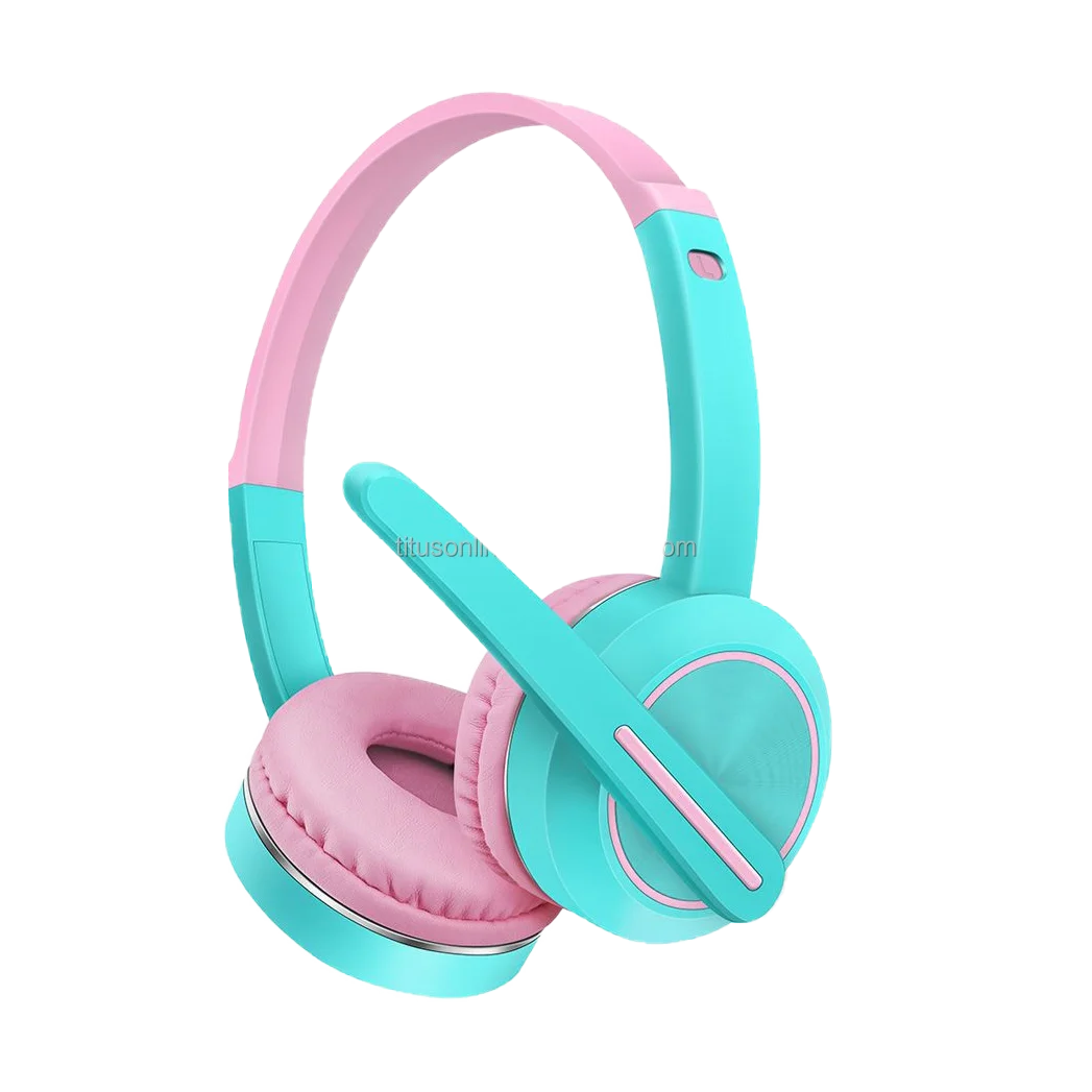 AKZ-K25 USB AUX light wireless headset class headset manufacture custom logo headphones girls color changing with mic headphone
