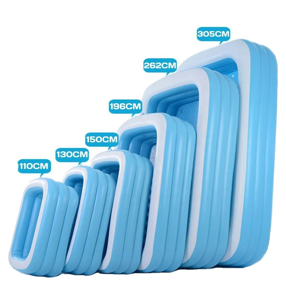 Outdoor PVC Inflatable Kids Swimming Pool 1.96M Foldable Adult Indoor Spa Above Ground Swimming Pool