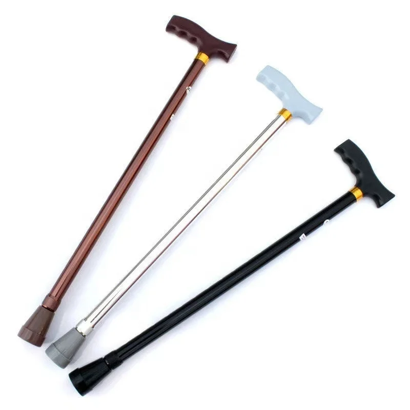 telescopic cane Aluminum Alpenstocks walking stick Section 2 adjustable crutches