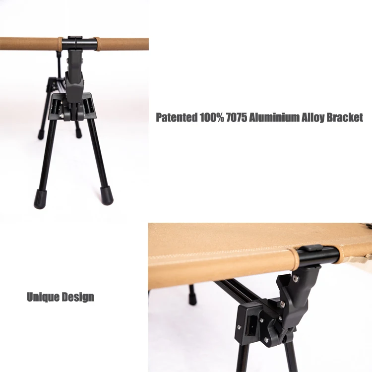 Heavy Duty Max Bearing 250kg Folding Cot Outdoor Portable High Quality Camping Single Bed