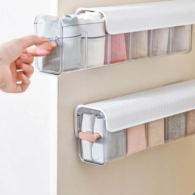 Grid plastic storage box container wardrobe organizer storage box multipurpose storage box