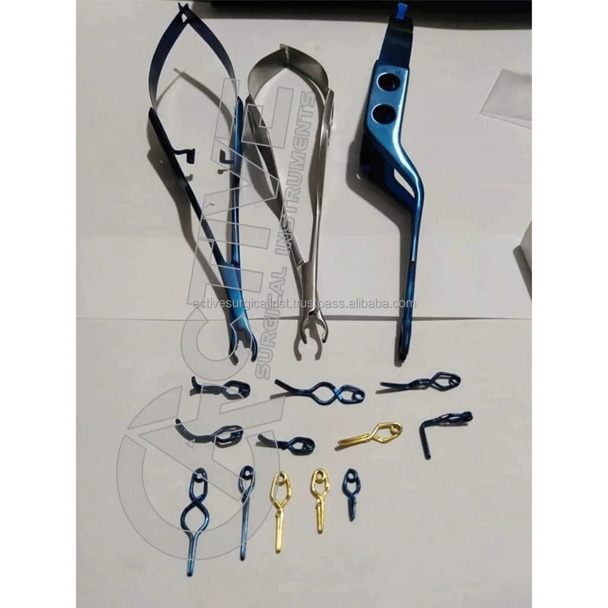 High Quality Titanium YASARGIL CLIP APPLIER FORCEPS 215 MM 22 CM Bayonet Shaped Standard Surgical Neurosurgery Instruments CE