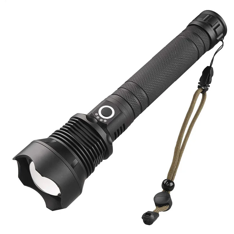 High Power Camping Zoom Flashlight Super Bright Lumen Type C Rechargeable Led Flashlight