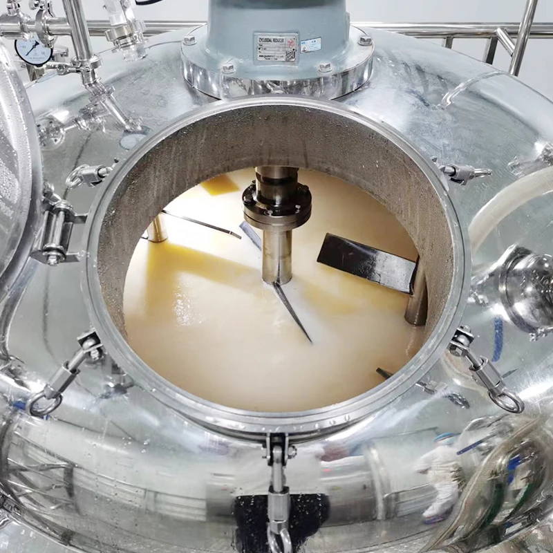 ZT-1T/1000L Fixed PLC Vacuum Emulsifying Machine, for Cosmetics Cream Ointment Mixer Equipment Shampoo Detergent Mixing Machine