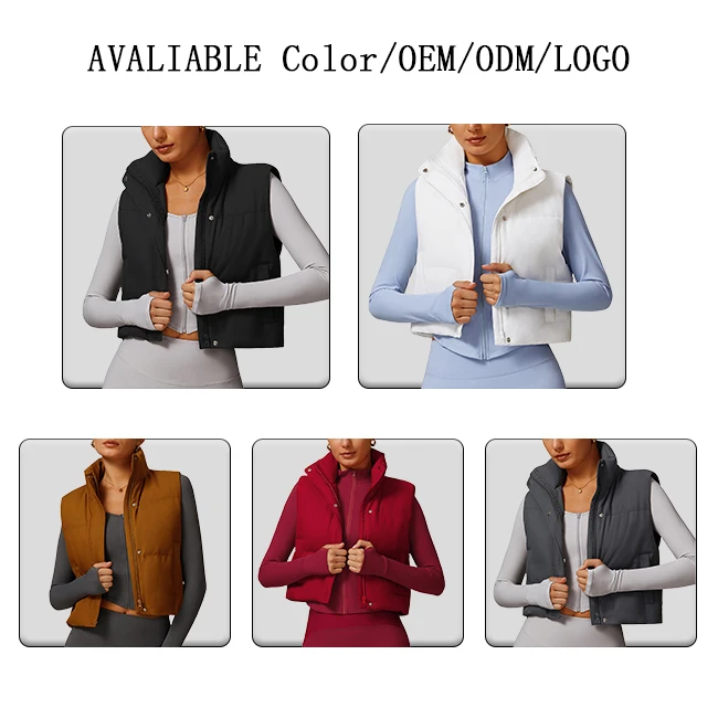 2025 ladies Winter vest down jacket fashion High quality white duck down warm sports vest puffer jacket woman tops clothes coats