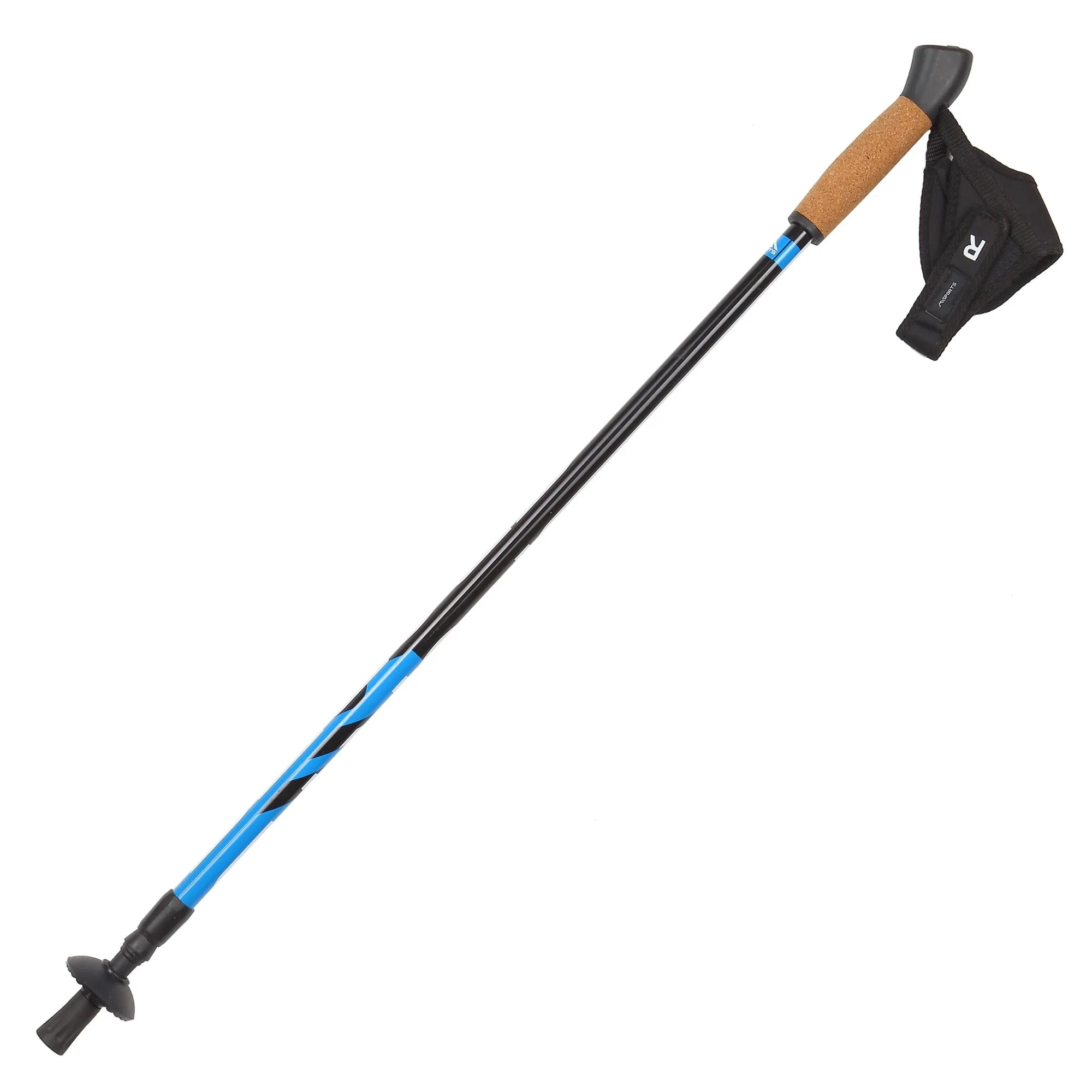 
Clip-buckle strap two section comfortable trekking poles cork handle nordic walking sticks 