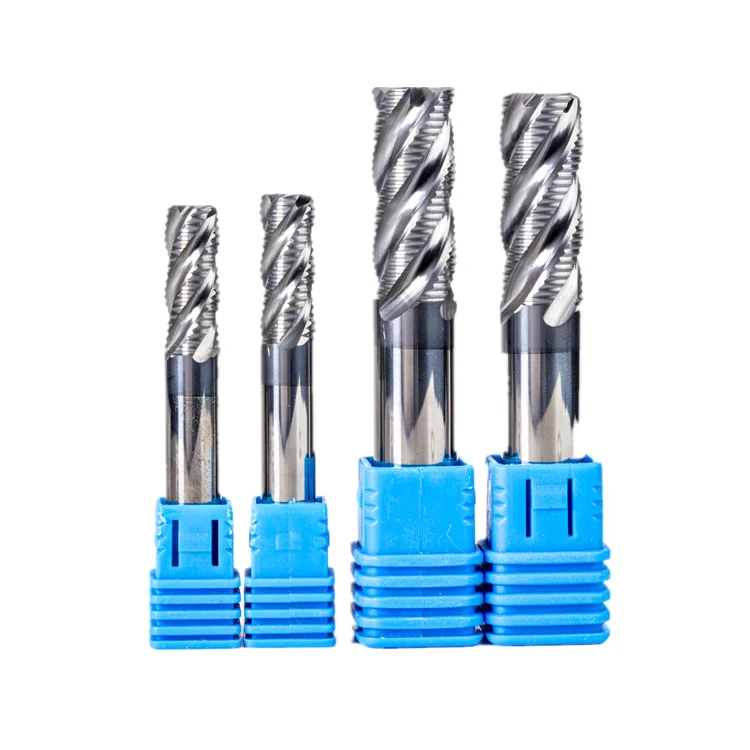 
Melec Oem Cutomized Tungsten Solid Carbide Cutting Tools Altin Coating Wholesale 4 Flutes Rough End Mills 