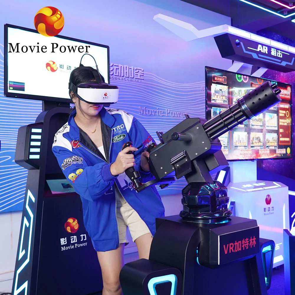 Vr Interactive Gun Shooting Simulator Experience Vr Gatling Vr Shooting Game