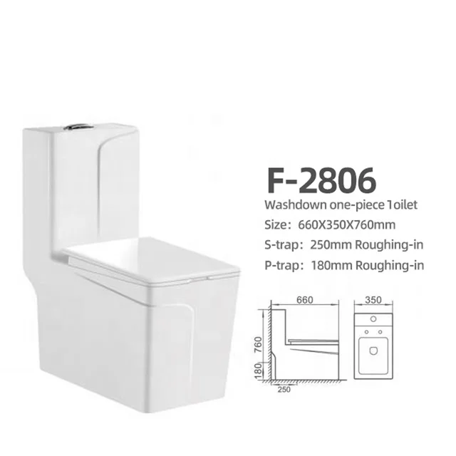 FANNISI  hot selling  ceramic sanitary ware one piece siphon wash down toilet 4 inches