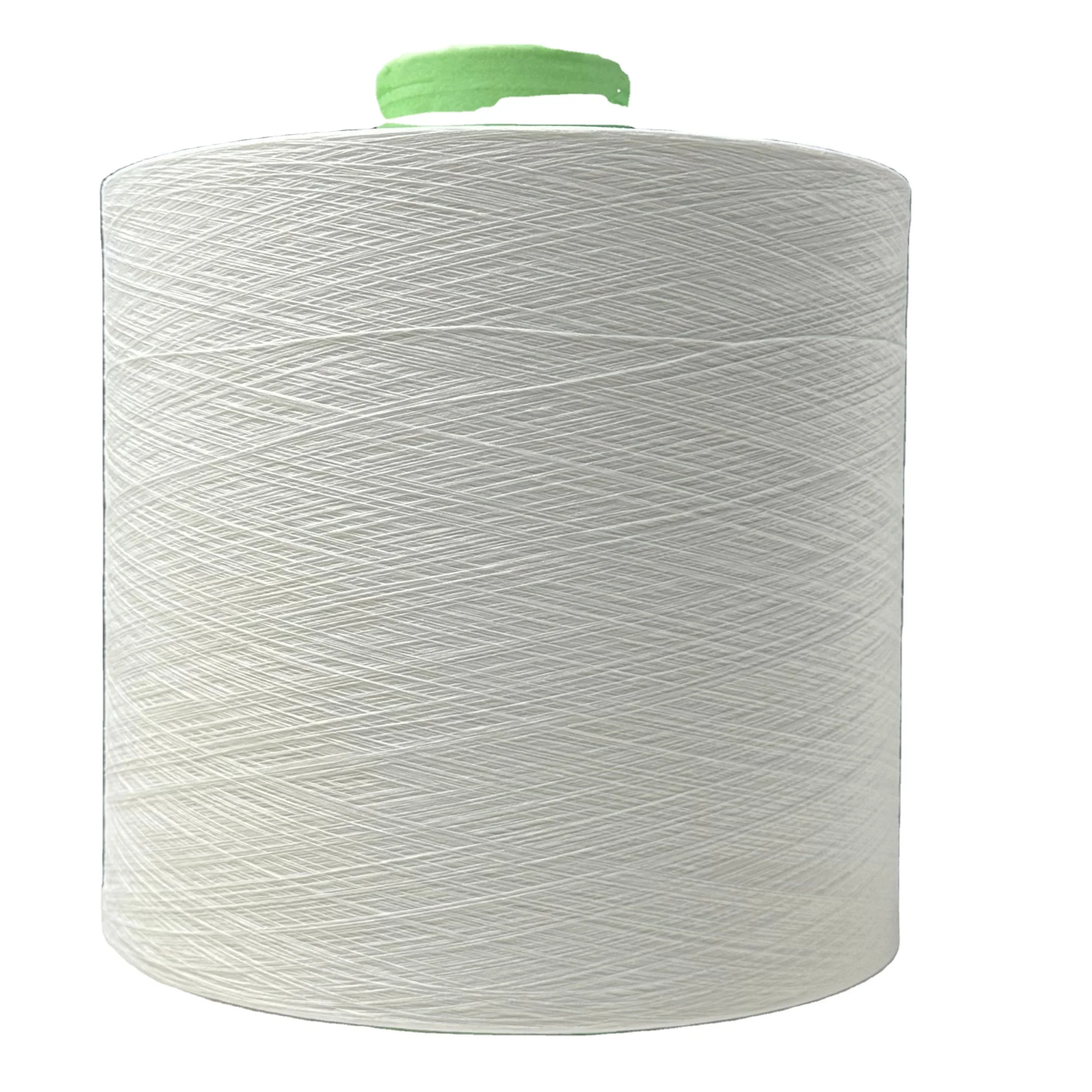 32S 100% polyester high quality Semi Dull DTY Raw White Cotton like yarn